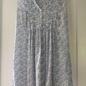 Roberta Roller Rabbit Blue and White Cotton Dress L